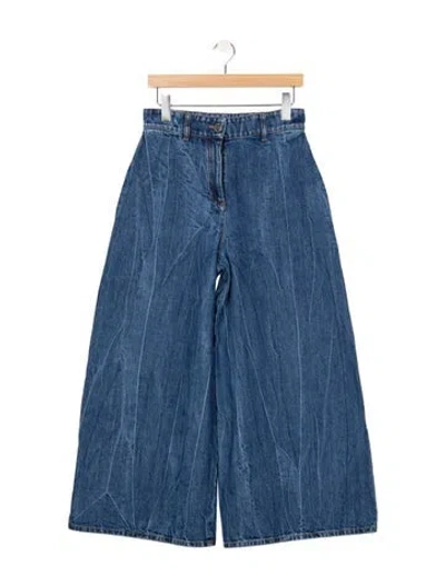 Pre-owned Chanel 2019 Wide Leg Jeans In Blue