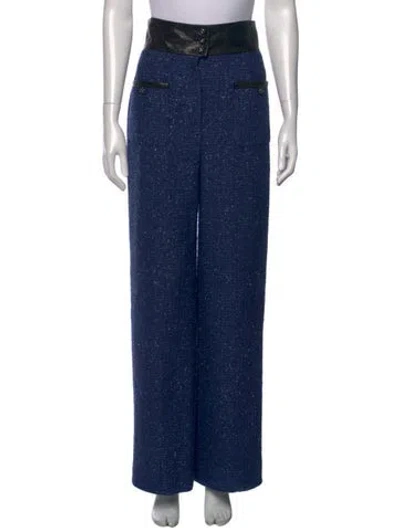 Pre-owned Chanel 2019 Wide Leg Pants In Blue
