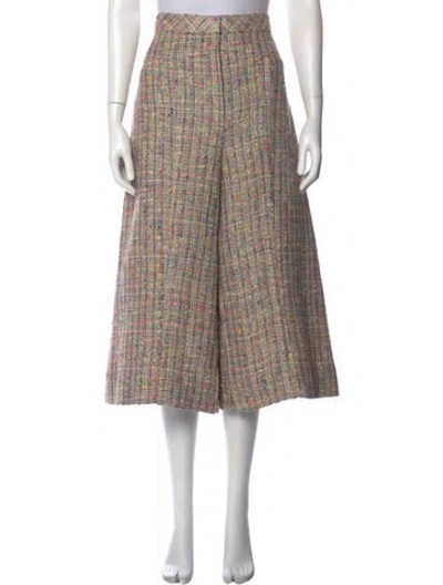 Pre-owned Chanel 2019 Wide Leg Pants In Gold