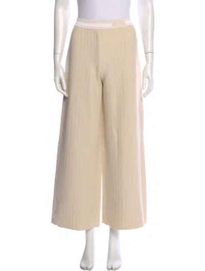 Pre-owned Chanel 2019 Wide Leg Pants In Neutral