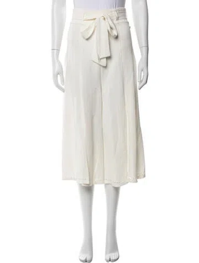 Pre-owned Chanel 2019 Wide Leg Pants In Neutrals/white