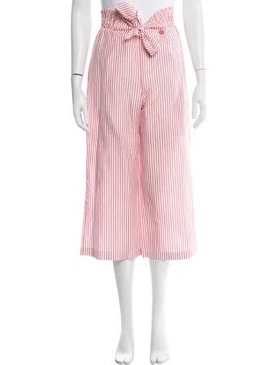 Pre-owned Chanel 2019 Wide Leg Pants In Red
