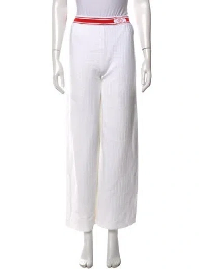 Pre-owned Chanel 2019 Wide Leg Pants In White
