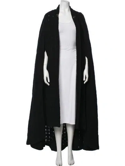 Pre-owned Chanel 2019 Wool Cape W/ Tags In Black