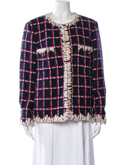 Pre-owned Chanel 2019 Wool Evening Jacket In Blue