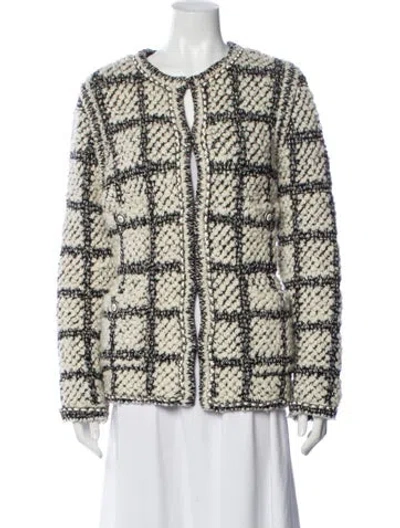 Pre-owned Chanel 2019 Wool Evening Jacket In Neutral