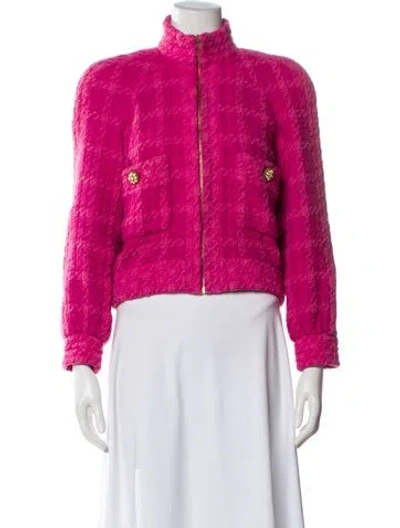 Pre-owned Chanel 2019 Wool Evening Jacket In Pink
