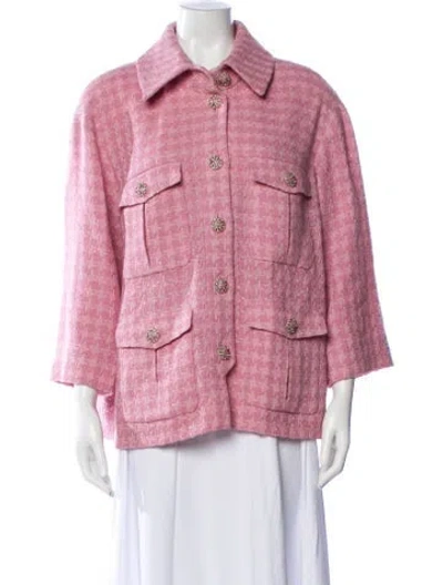 Pre-owned Chanel 2019 Wool Jacket In Pink
