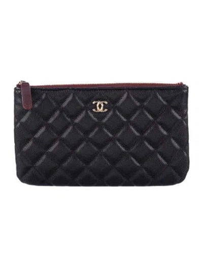 Pre-owned Chanel 2019-2020 Interlocking Cc Logo Wallet In Black