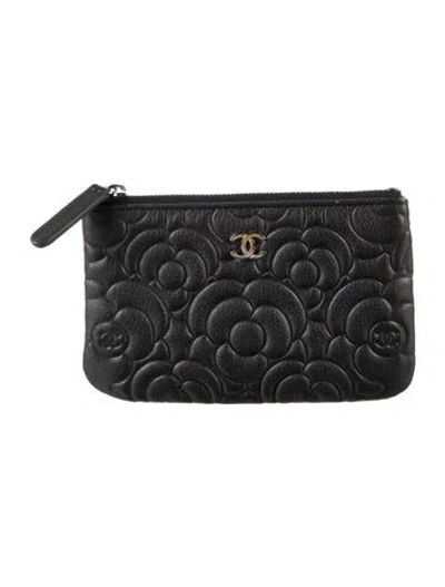 Pre-owned Chanel 2019-2020 Interlocking Cc Logo Wallet In Gray