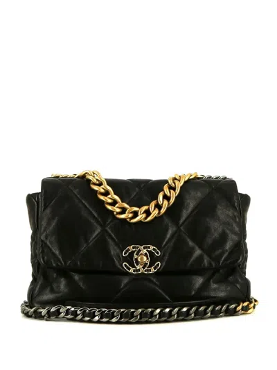 Pre-owned Chanel 2020 19 Shoulder Bag In 黑色