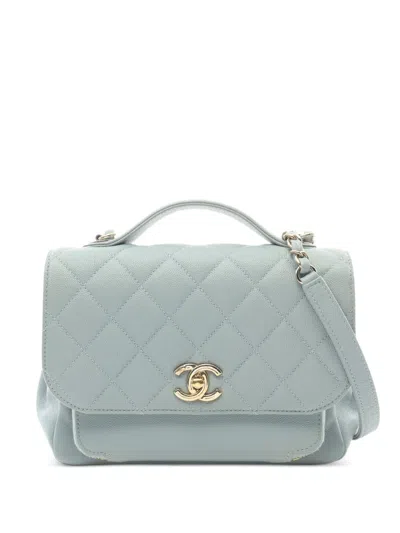 Pre-owned Chanel 2020-2021 Business Affinity Shoulder Bag In Blue