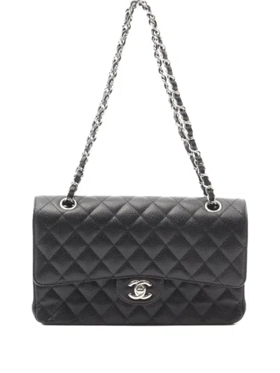 Pre-owned Chanel 2020-2021 Classic Flap Shoulder Bag In Black