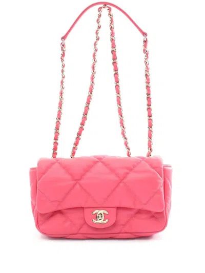 Pre-owned Chanel 2020-2021 Classic Flap Shoulder Bag In Pink