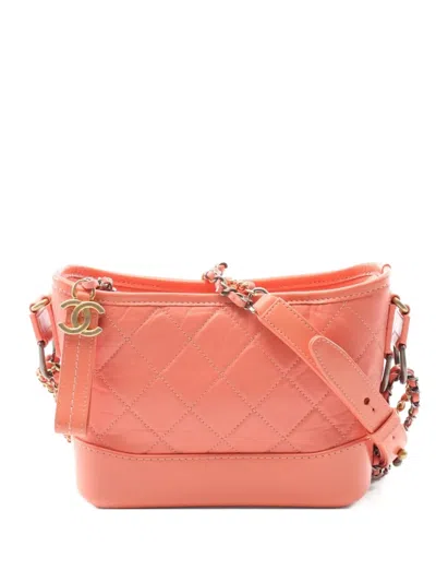 Pre-owned Chanel 2020-2021 Gabrielle Shoulder Bag In Pink