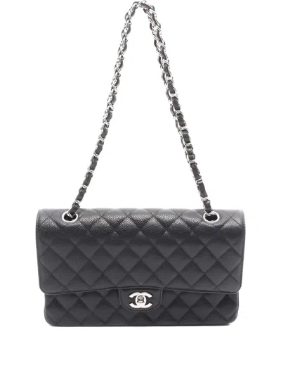 Pre-owned Chanel 2020-2021 Matelasse Flap Chain Shoulder Bag In Black