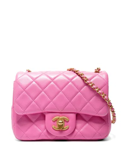 Pre-owned Chanel 2020-2021 Mini Cocoball Chain Shoulder Bag In Pink