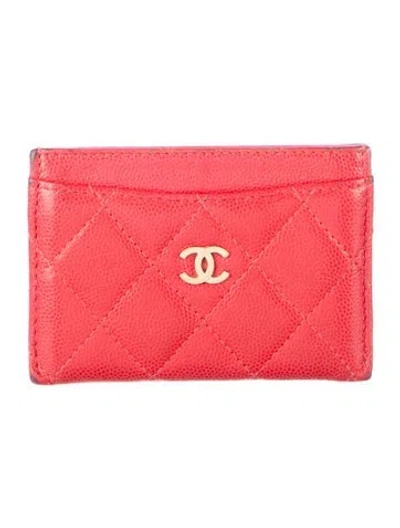Pre-owned Chanel 2020 Card Holder Card Holder In Red