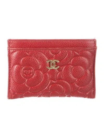 Pre-owned Chanel 2020 Card Holder Card Holder In Red