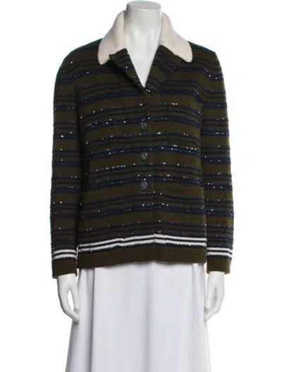 Pre-owned Chanel 2020 Cashmere Blazer In Green