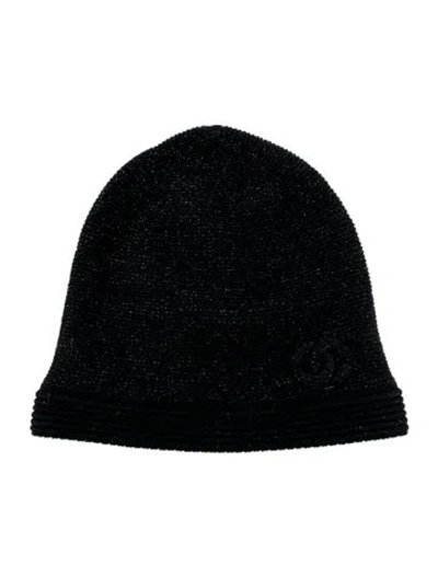 Pre-owned Chanel 2020 Cashmere Cc Beanie In Black
