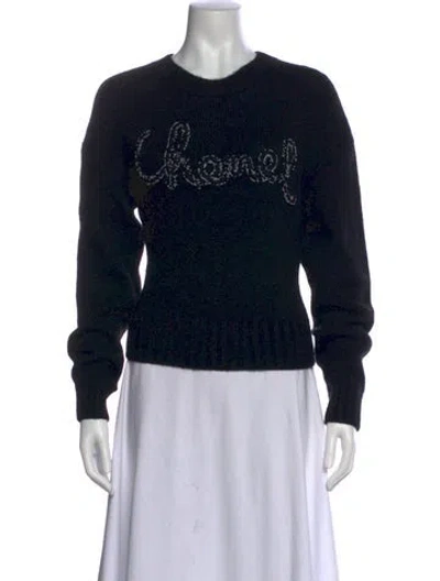 Pre-owned Chanel 2020 Cashmere Sweater In Black