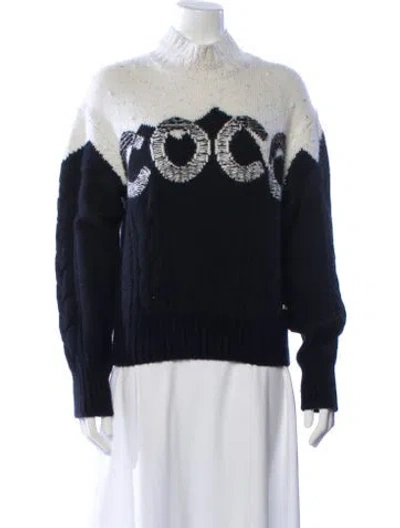 Pre-owned Chanel 2020 Cashmere Sweater In Black