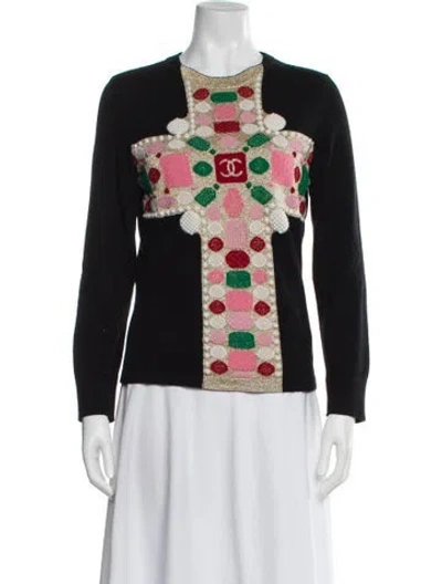 Pre-owned Chanel 2020 Cashmere Sweater In Black
