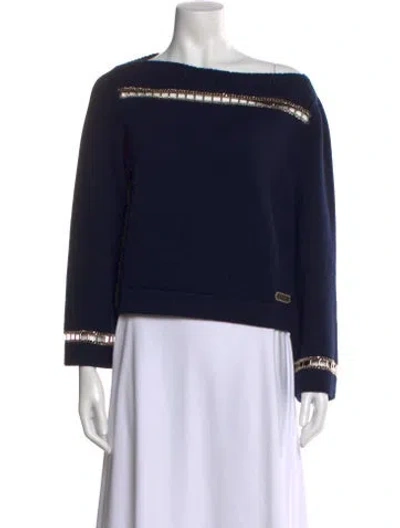 Pre-owned Chanel 2020 Cashmere Sweater In Blue