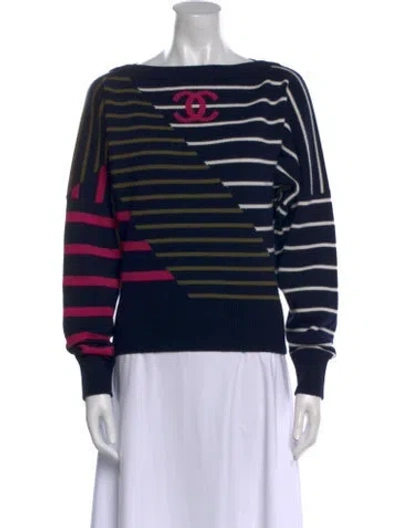 Pre-owned Chanel 2020 Cashmere Sweater In Blue