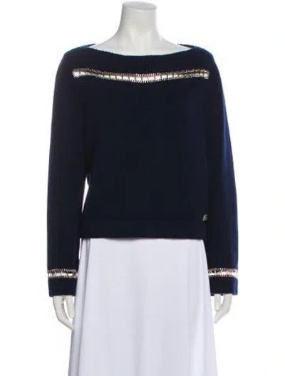 Pre-owned Chanel 2020 Cashmere Sweater In Blue