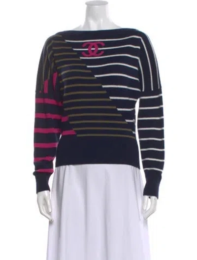 Pre-owned Chanel 2020 Cashmere Sweater In Blue