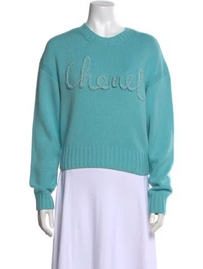 Pre-owned Chanel 2020 Cashmere Sweater In Blue