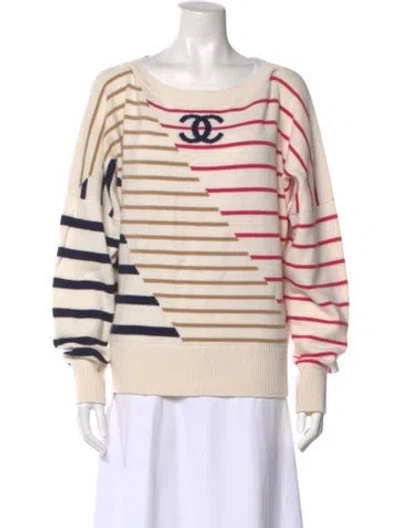 Pre-owned Chanel 2020 Cashmere Sweater In Neutral