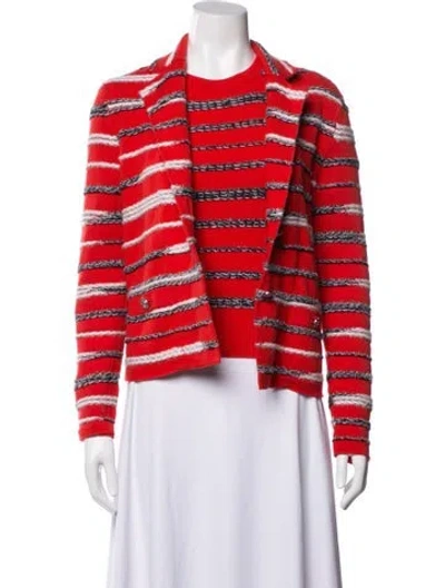 Pre-owned Chanel 2020 Cashmere Sweater W/ Tags In Blue/metallic/red