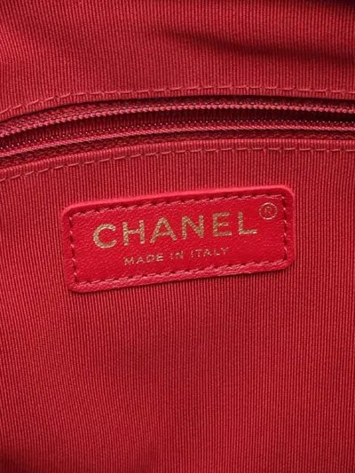 Pre-owned Chanel 2020 Cc Quilted Lambskin Front Pocket Shopping Tote Satchel In Black