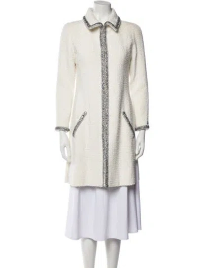 Pre-owned Chanel 2020 Coat In White