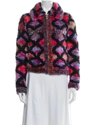 Pre-owned Chanel 2020 Coco Neige Jacket In Purple