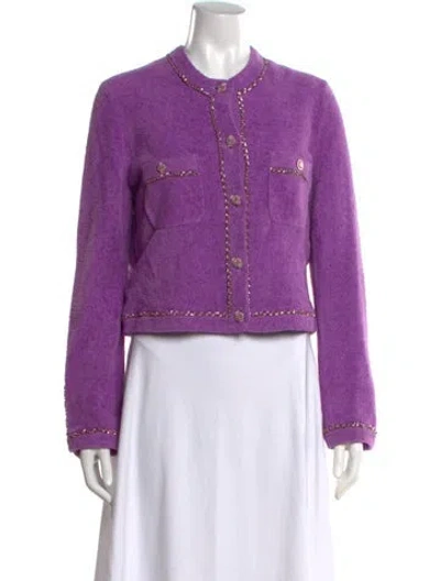 Pre-owned Chanel 2020 Crew Neck Sweater In Purple