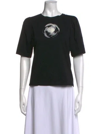 Pre-owned Chanel 2020 Crew Neck T-shirt In Black