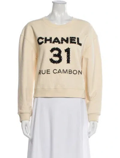 Pre-owned Chanel 2020 Graphic Print Sweatshirt In Neutral