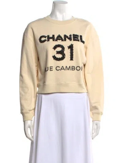 Pre-owned Chanel 2020 Graphic Print Sweatshirt In Neutrals