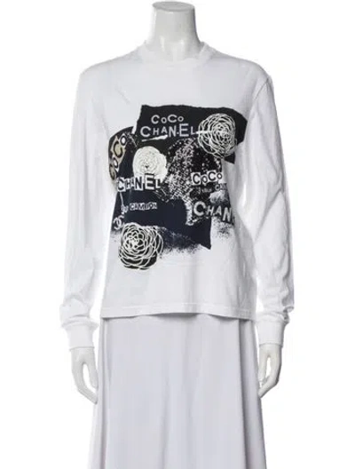 Pre-owned Chanel 2020 Graphic Print T-shirt In White