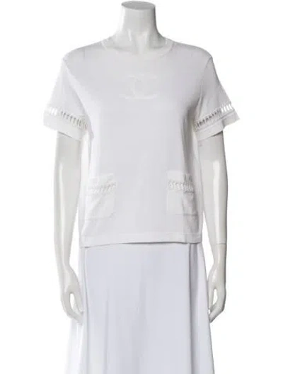 Pre-owned Chanel 2020 Graphic Print T-shirt In White