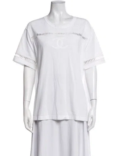 Pre-owned Chanel 2020 Graphic Print T-shirt In White