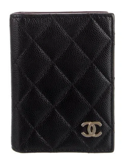 Pre-owned Chanel 2020 Id Holder Card Holder In Black