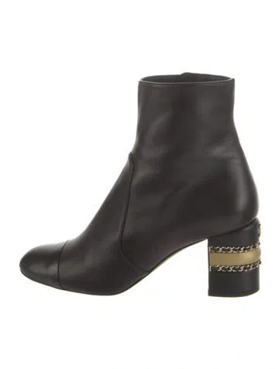Pre-owned Chanel 2020 Interlocking Cc Logo Boots In Black