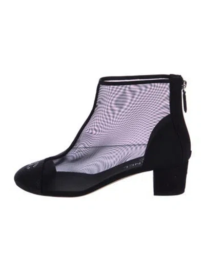 Pre-owned Chanel 2020 Interlocking Cc Logo Boots In Black