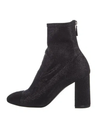 Pre-owned Chanel 2020 Interlocking Cc Logo Boots In Black