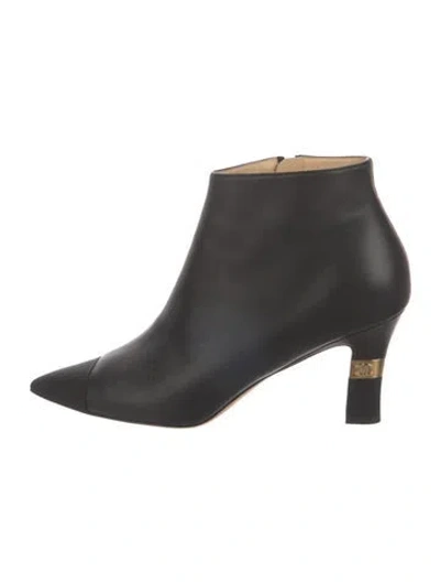 Pre-owned Chanel 2020 Interlocking Cc Logo Boots In Black